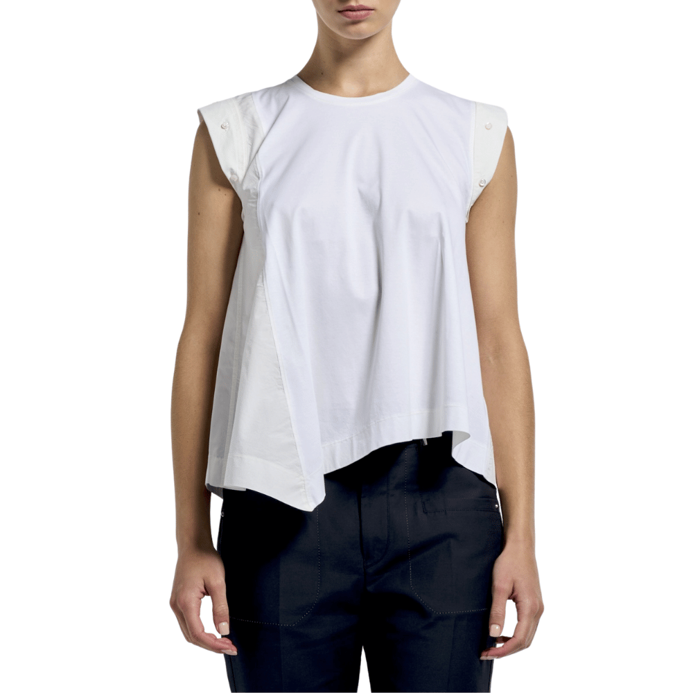 HIGH Tremble Cap Sleeve Tee in Bianco Latte HIGH OFFICIAL Designer fashion shop online and in store High End fashion boutique Sydney Australia Riada Concept