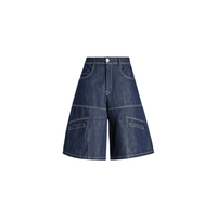 HIGH Everyday Couture BHitcher Denim Bermuda Shorts in Indigo - International designer fashion boutique Australia Riada Concept Woollahra