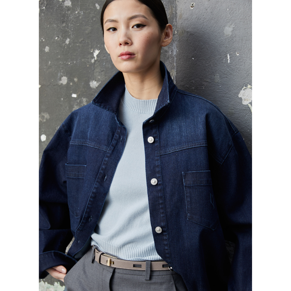 Denim Shirt in Dark Blue