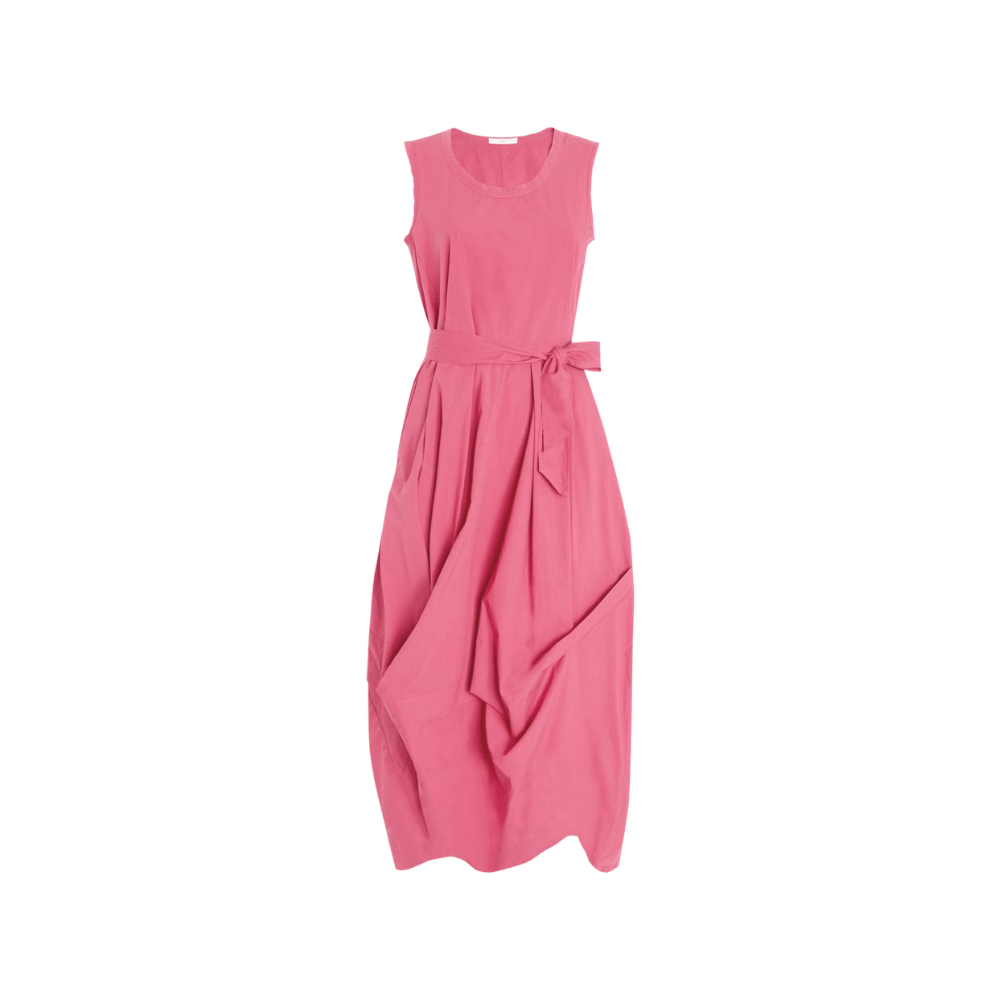 HIGH Everyday Couture Inlay Cotton Poplin Balloon Dress in Bright Rose - International designer fashion boutique Australia Riada Concept Woollahra