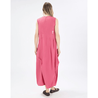 HIGH Everyday Couture Inlay Cotton Poplin Balloon Dress in Bright Rose - International designer fashion boutique Australia Riada Concept Woollahra