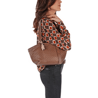 Henry Beguelin Medium Jar Bag Woven Leather Shoulder Bag in Brown Leather BD5807 HENRY BEGUELIN Designer fashion handbags shop online and in store High End fashion boutique Sydney Australia Riada Concept