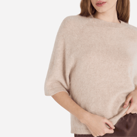 Absolut Cashmere Jenna Short Sleeve Sweater in Oat – International designer fashion boutique Australia Riada Concept Woollahra