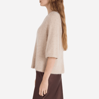 Absolut Cashmere Jenna Short Sleeve Sweater in Oat – International designer fashion boutique Australia Riada Concept Woollahra