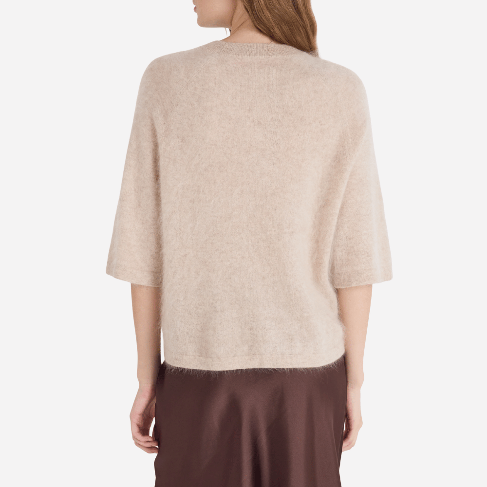 Absolut Cashmere Jenna Short Sleeve Sweater in Oat – International designer fashion boutique Australia Riada Concept Woollahra