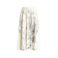 HIGH Everyday Couture Juxtapose Printed Midi Skirt in Ivory - International designer fashion boutique Australia Riada Concept Woollahra