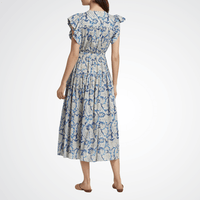 Ulla Johnson Kairi Flutter Sleeve Midi Dress in Ciel ULLA JOHNSON Designer fashion shop online and in store High End fashion boutique Sydney Australia Riada Concept