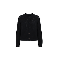 Hannoh Wessel Karlotta Cashmere Cardigan in Navy Black – International designer fashion boutique Australia Riada Concept Woollahra