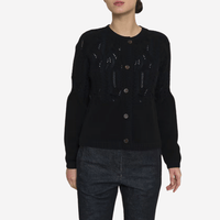 Hannoh Wessel Karlotta Cashmere Cardigan in Navy Black – International designer fashion boutique Australia Riada Concept Woollahra