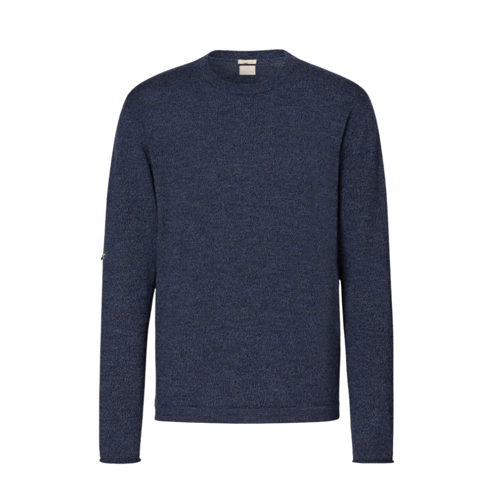 Larry Round Neck Sweater in Marine
