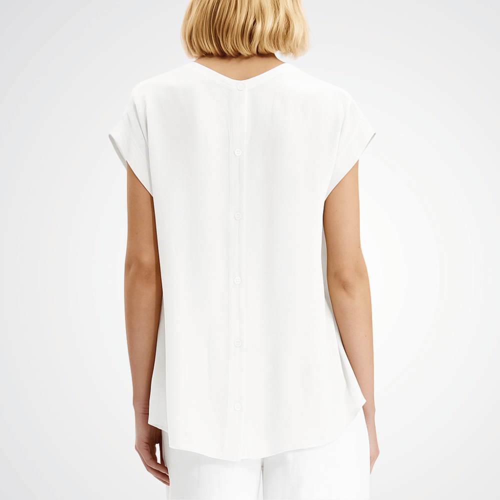 Transit Par Such Linen Cap Sleeve Top in White Transit Par Such at Riada Concept Designer fashion shop online and in store High End fashion boutique Sydney Australia Riada Concept