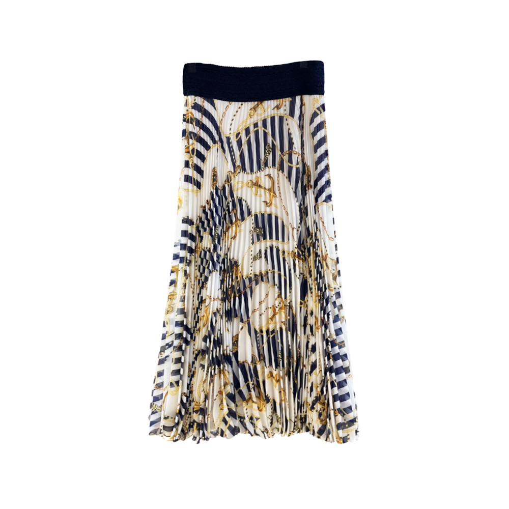 Sailir print skirt