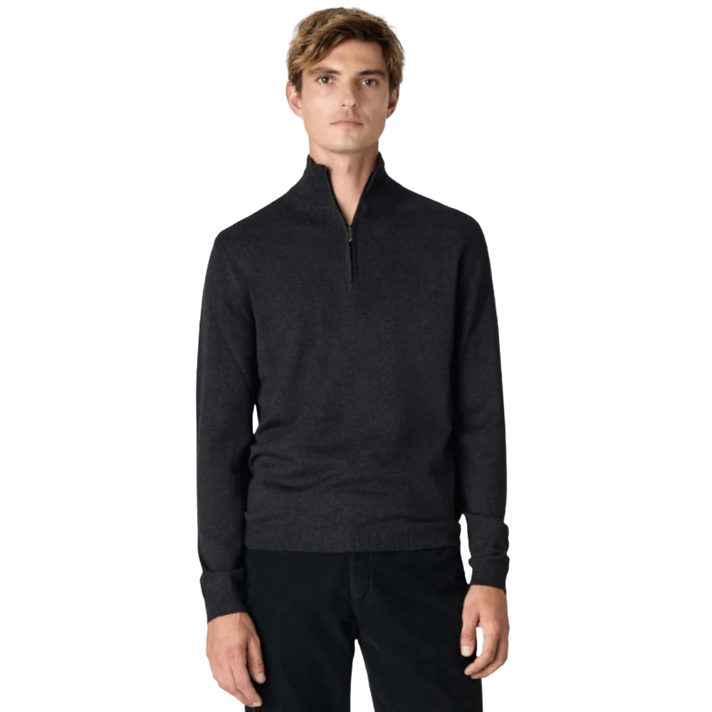 Luis Half Zip Sweater in Dark
