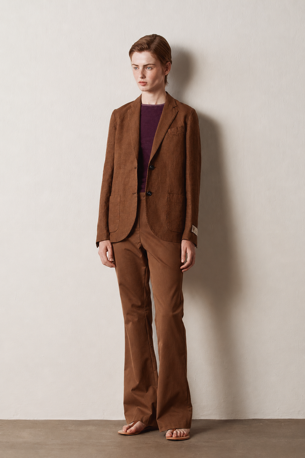 STROMBOLI Heavy Linen Single-Breasted Blazer in Wood by Massimo Alba, blazer at Riada Concept, Woollahra Sydney
