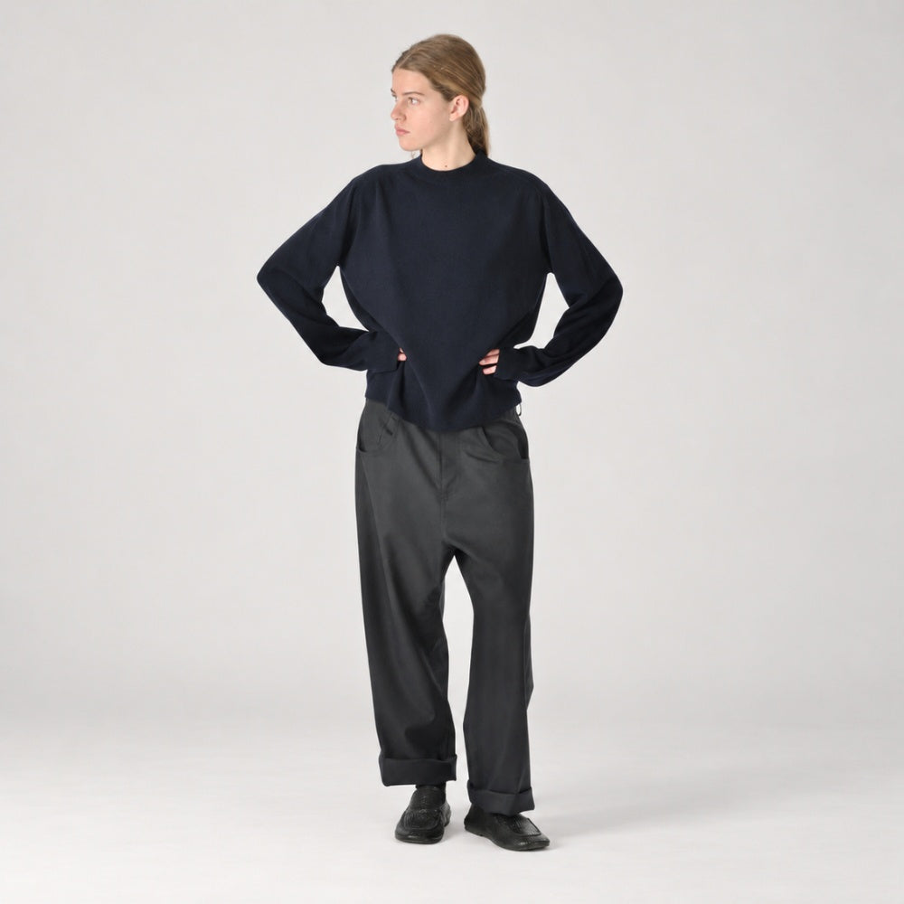Sofie D’Hoore Minos cashmere crew neck sweater in deep navy