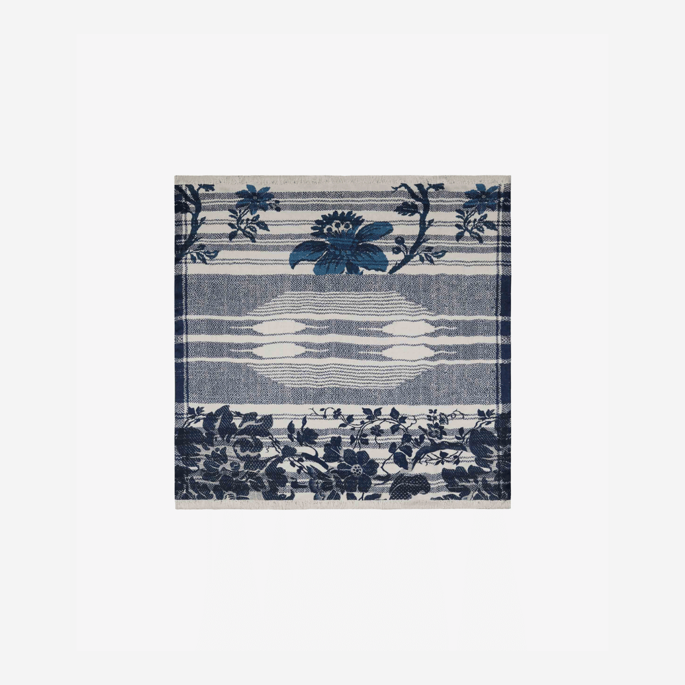 Pierre Louis Mascia MOLARE Scarf Silk 135x135 in RAMPICANTE BLU – International designer fashion boutique Australia Riada Concept Woollahra