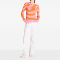 Absolut Cashmere Marge Striped Crew Neck Sweater in Pink and Orange – International designer fashion boutique Australia Riada Concept Woollahra