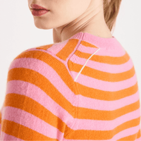 Absolut Cashmere Marge Striped Crew Neck Sweater in Pink and Orange – International designer fashion boutique Australia Riada Concept Woollahra