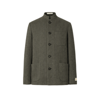 Massimo Alba Bali Virgin Wool Guru Collar Jacket in Oil MASSIMO ALBA ITALIAN MENSWEAR shop at Riada Concept Luxury International Designer Boutique in store and online Sydney