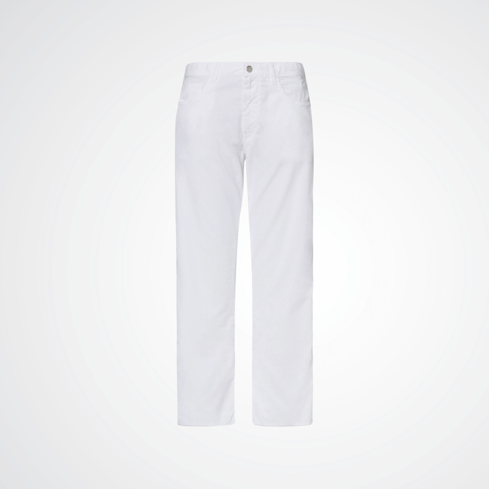 Massimo Alba Woman Alosa-Cut Cotton 5-Pocket Boyfriend Trousers in White MASSIMO ALBA WOMENS Designer fashion shop online and in store High End fashion boutique Sydney Australia Riada Concept