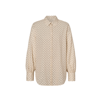 Massimo Alba Anna Printed Cotton Cashmere Shirt in Black Bean – International designer fashion boutique Australia Riada Concept Woollahra