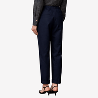 Massimo Alba Boga Cotton Gabardine Trousers in Navy Blue - International designer fashion boutique Australia Riada Concept Woollahra