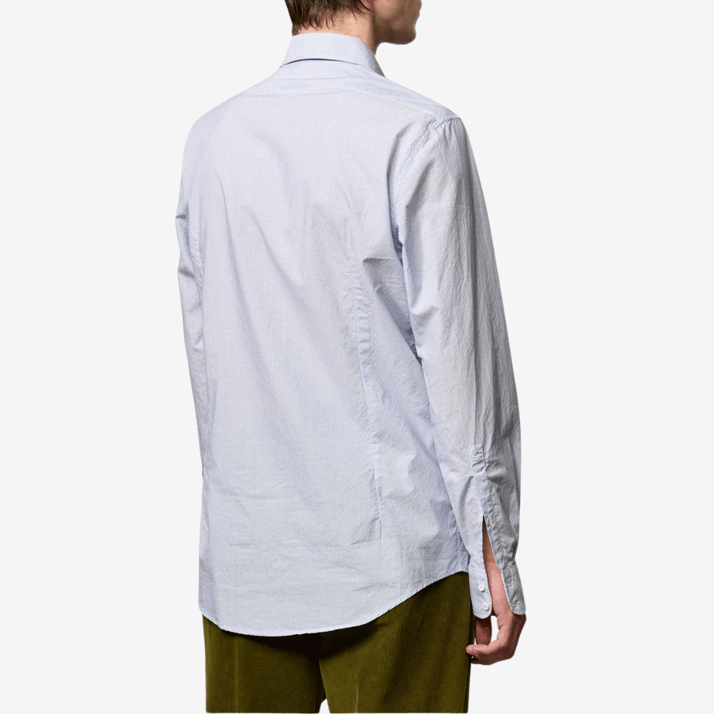 Massimo Alba Canary Cotton Jacquard Shirt in Azzurro – International menswear designer fashion boutique Australia Riada Concept Woollahra