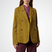 Massimo Alba Woman Hampton Cotton Linen Panama Peacoat in Khaki MASSIMO ALBA WOMENS Designer fashion shop online and in store High End fashion boutique Sydney Australia Riada Concept