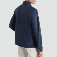 Massimo Alba Menswear Ischia Cotton Jersey Long-Sleeve Polo Shirt in Dark Blue MASSIMO ALBA ITALIAN MENSWEAR shop at Riada Concept Luxury International Designer Boutique in store and online Sydney