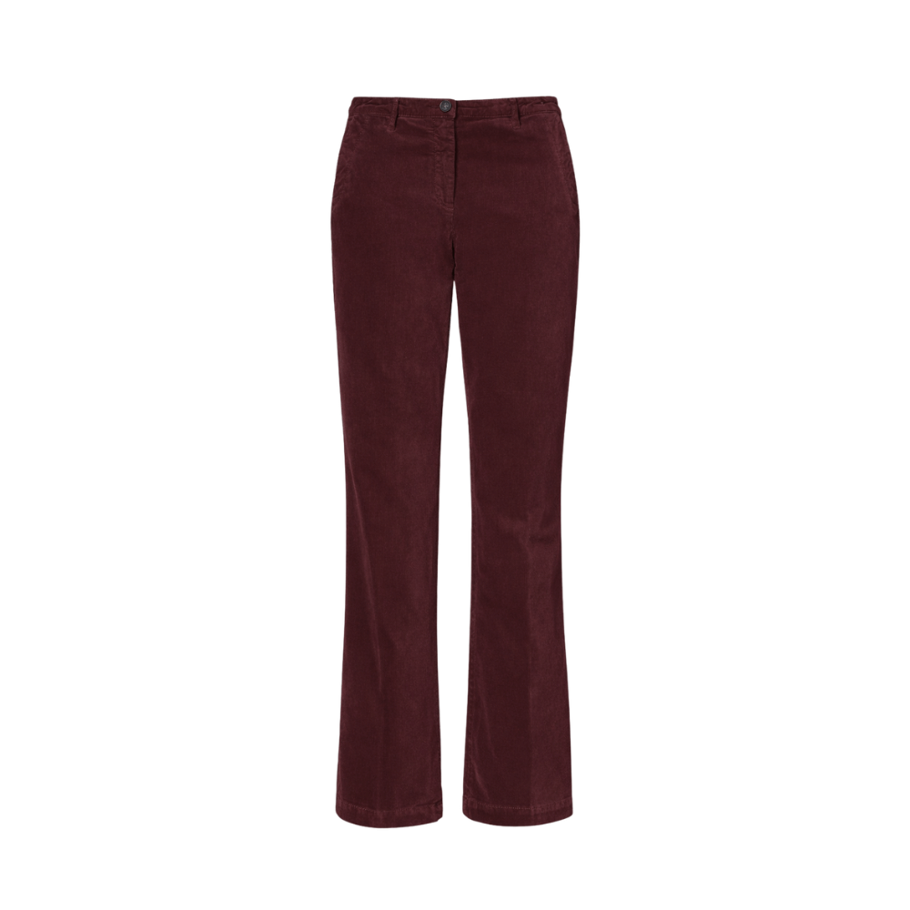 Massimo Alba Liza2 Cotton Velvet Trousers in Black Bean – International designer fashion boutique Australia Riada Concept Woollahra