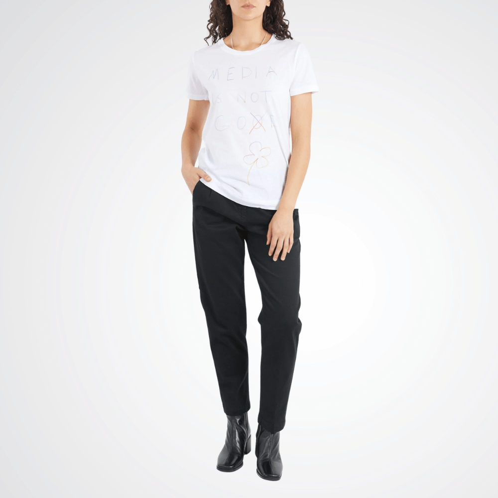 Massimo Alba Woman Liscaw Cotton Crew-Neck T-Shirt in Rainbow MASSIMO ALBA WOMENS Designer fashion shop online and in store High End fashion boutique Sydney Australia Riada Concept