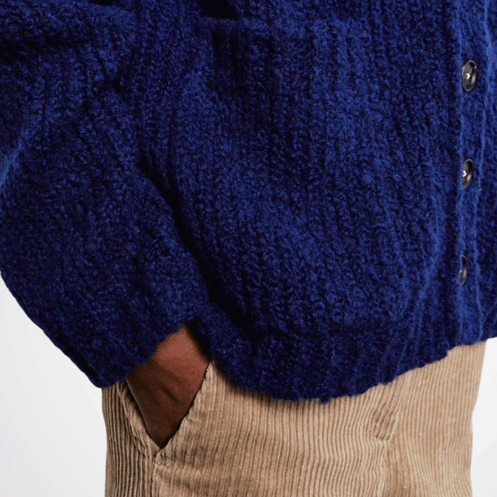 Massimo Alba Woman Maxicardigan Oversized Wool Cardigan in Navy Blue MASSIMO ALBA WOMENS Designer fashion shop online and in store High End fashion boutique Sydney Australia Riada Concept