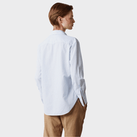Massimo Alba SELMA Jacquard Cotton Shirt in Sky – back view