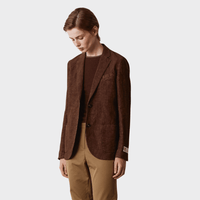 Massimo Alba STROMBOLI Heavy Linen Blazer in Wood – front view