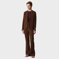 Massimo Alba STROMBOLI Heavy Linen Blazer in Wood – front full view