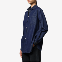 Massimo Alba Uma Cotton Denim Shirt in Blu - International designer fashion boutique Australia Riada Concept Woollahra