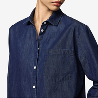 Massimo Alba Uma Cotton Denim Shirt in Blu - International designer fashion boutique Australia Riada Concept Woollahra