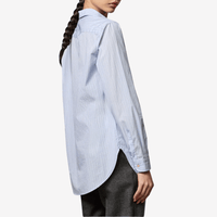 Uma Striped Cotton Poplin Shirt in Azzurro - International designer fashion boutique Australia Riada Concept Woollahra