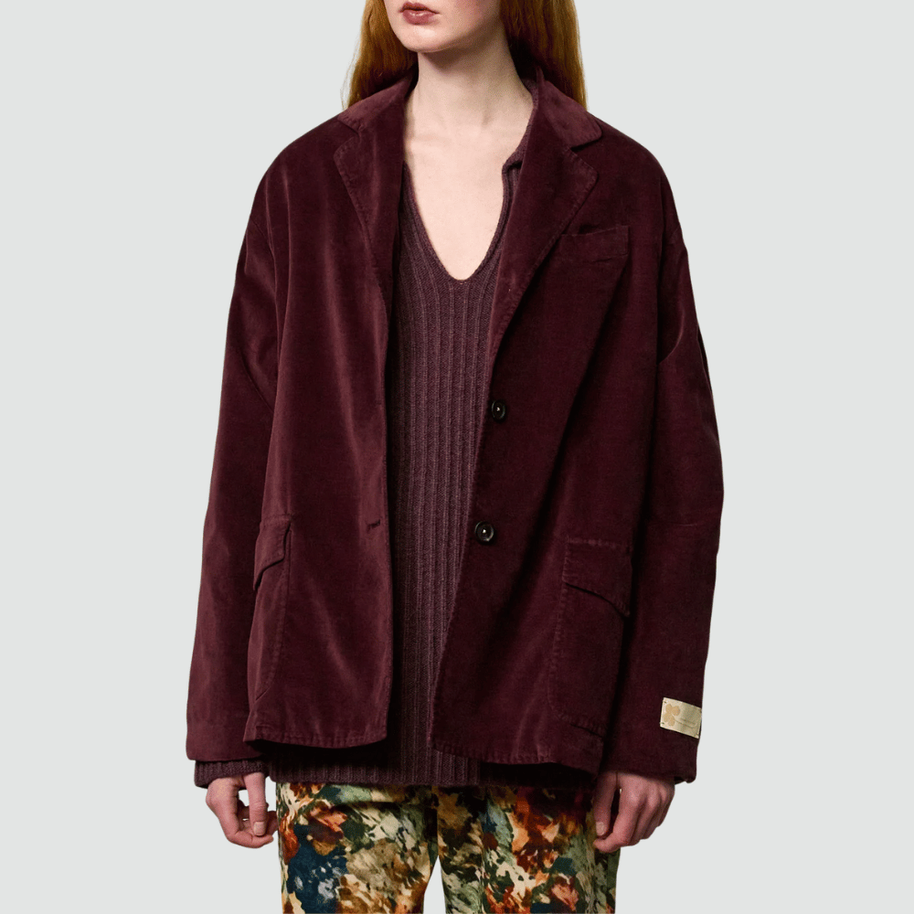 Massimo Alba Adelaide Cotton Velvet Jacket in Black Bean – International designer fashion boutique Australia Riada Concept Woollahra”