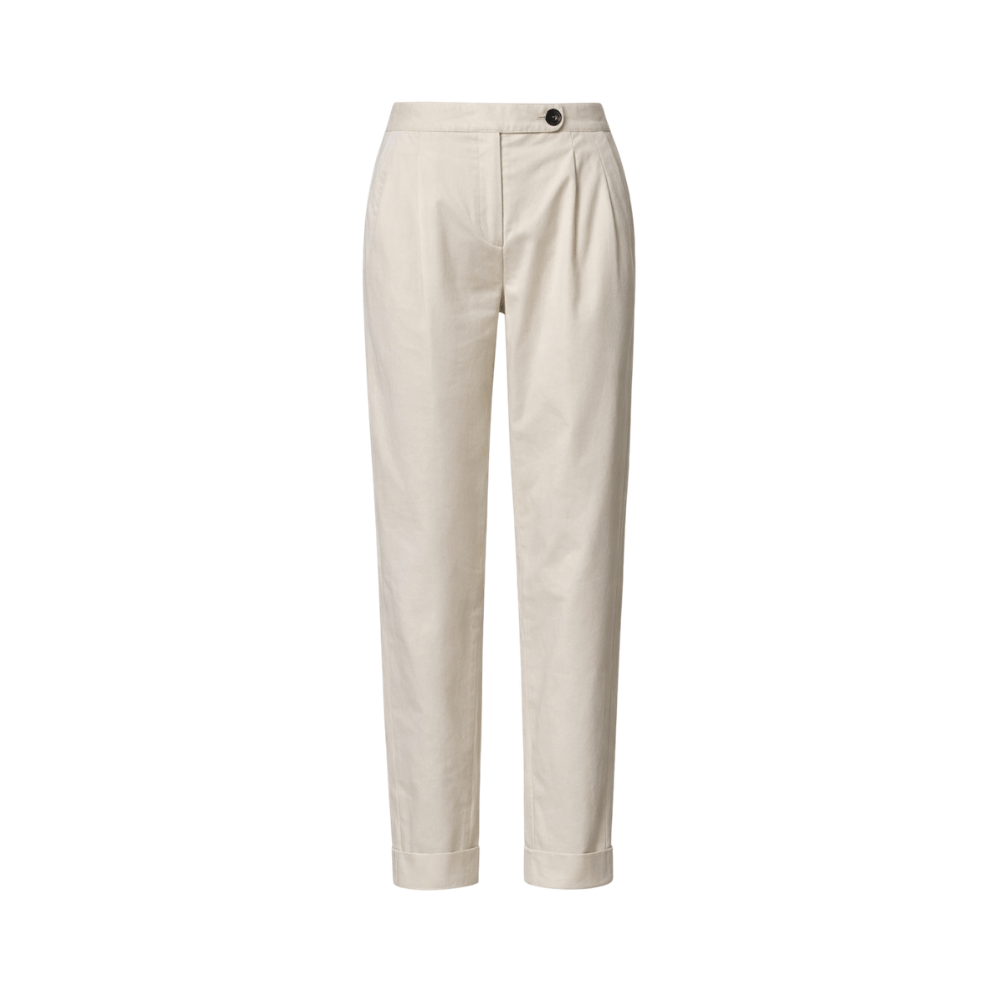 Massimo Alba Boga Cotton Gabardine Trousers in Panna - International designer fashion boutique Australia Riada Concept Woollahra