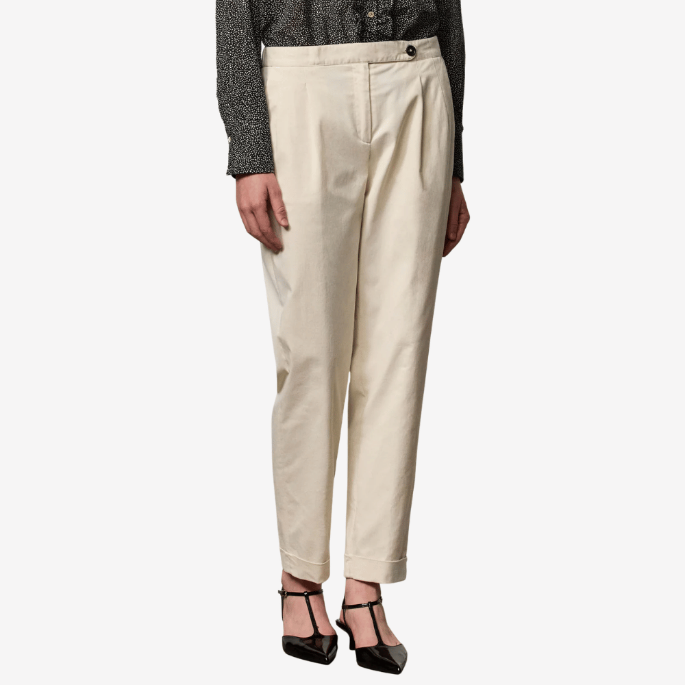 Massimo Alba Boga Cotton Gabardine Trousers in Panna - International designer fashion boutique Australia Riada Concept Woollahra