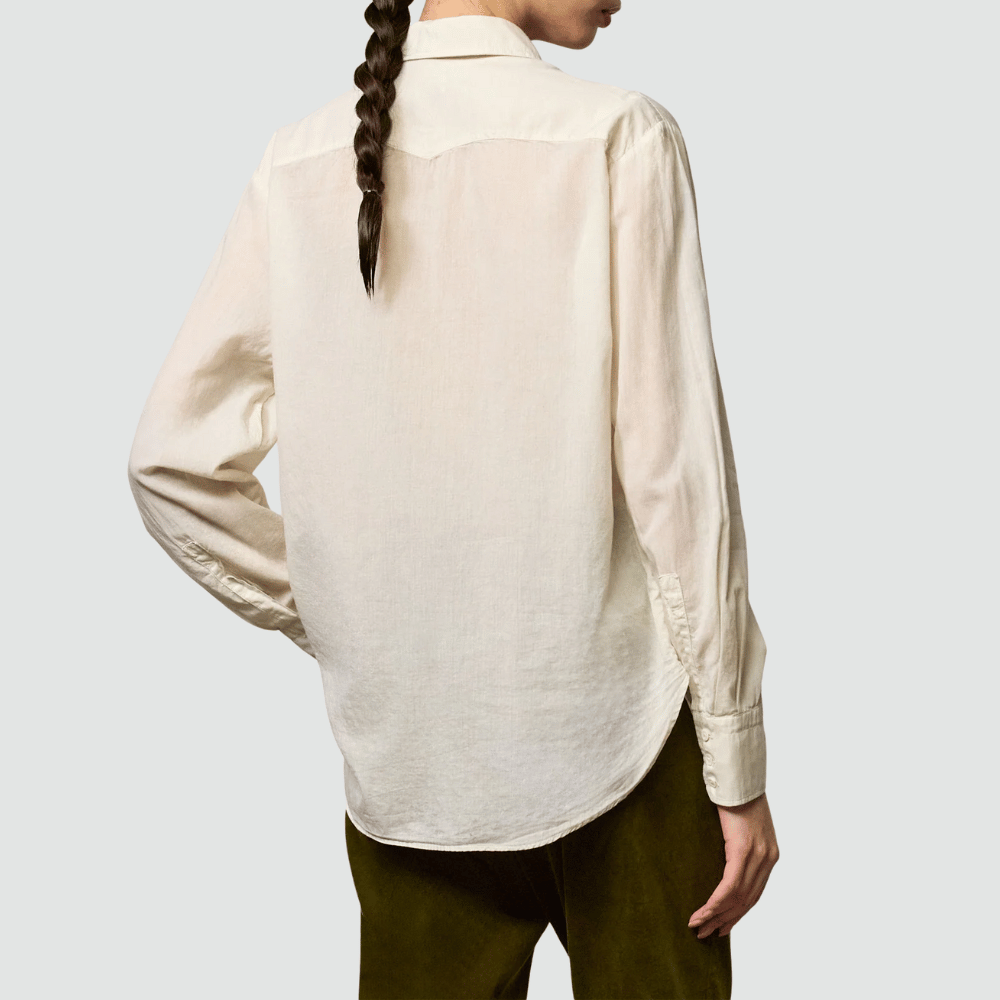 Massimo Alba Selma Cotton Cashmere Shirt in Milk – International designer fashion boutique Australia Riada Concept Woollahra
