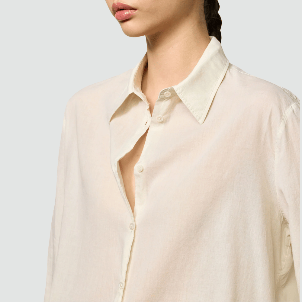 Massimo Alba Selma Cotton Cashmere Shirt in Milk – International designer fashion boutique Australia Riada Concept Woollahra