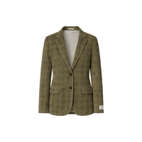 Massimo Alba Tolosa Prince of Wales Velvet Blazer in The Verde - International designer fashion boutique Australia Riada Concept Woollahra