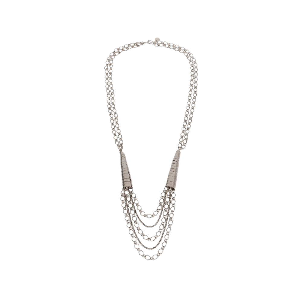 Maxi Multi-Chain Necklace in Nickel