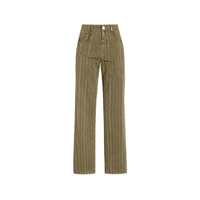 HIGH Everyday Couture Method Cropped Straight-Leg Pants in Khaki Stripe - International designer fashion boutique Australia Riada Concept Woollahra