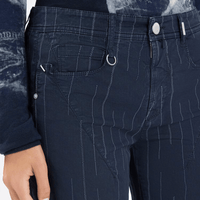 HIGH Everyday Couture Method Cropped Straight-Leg Pants in Navy Stripe - International designer fashion boutique Australia Riada Concept Woollahra