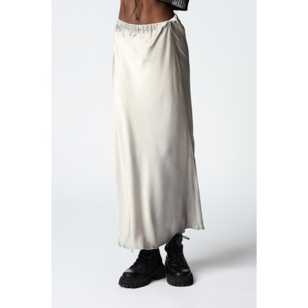 Midi Silk Skirt in N/Burro