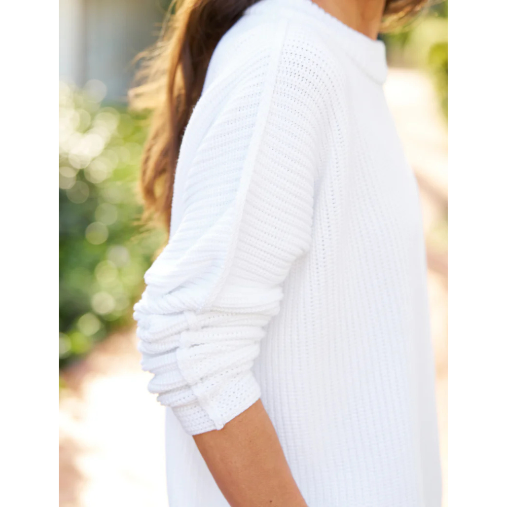 Montecito Classic Pullover Sweater in White