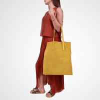 Forte Forte Large My Musa Suede Tote Shopper Bag in Ambra FORTE FORTE Designer fashion shop online and in store High End fashion boutique Sydney Australia Riada Concept